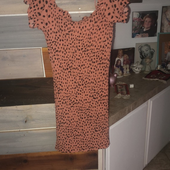 Peach Color Sexy Summer Dress - Picture 3 of 11